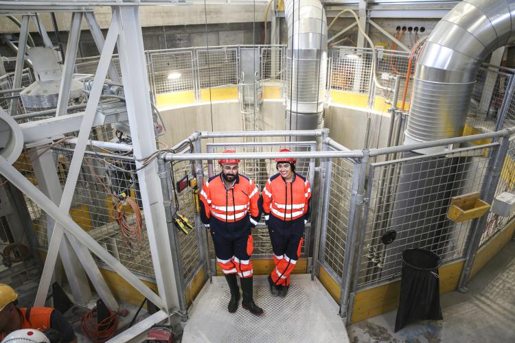 Nicole L_Huillier and Alan Bogana (Simetria Award 2019) at the High Luminosity Large Hadron Collider